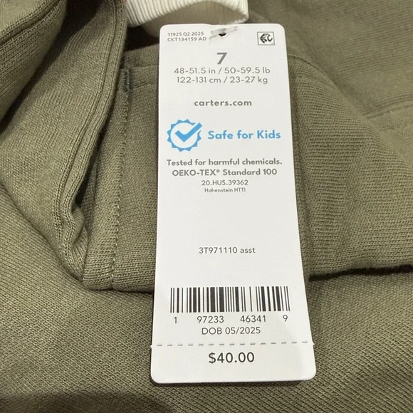 Carter's Girls 2-pc. Cargo pants and top Set in white size 7/7A. - Picture 5 of 5